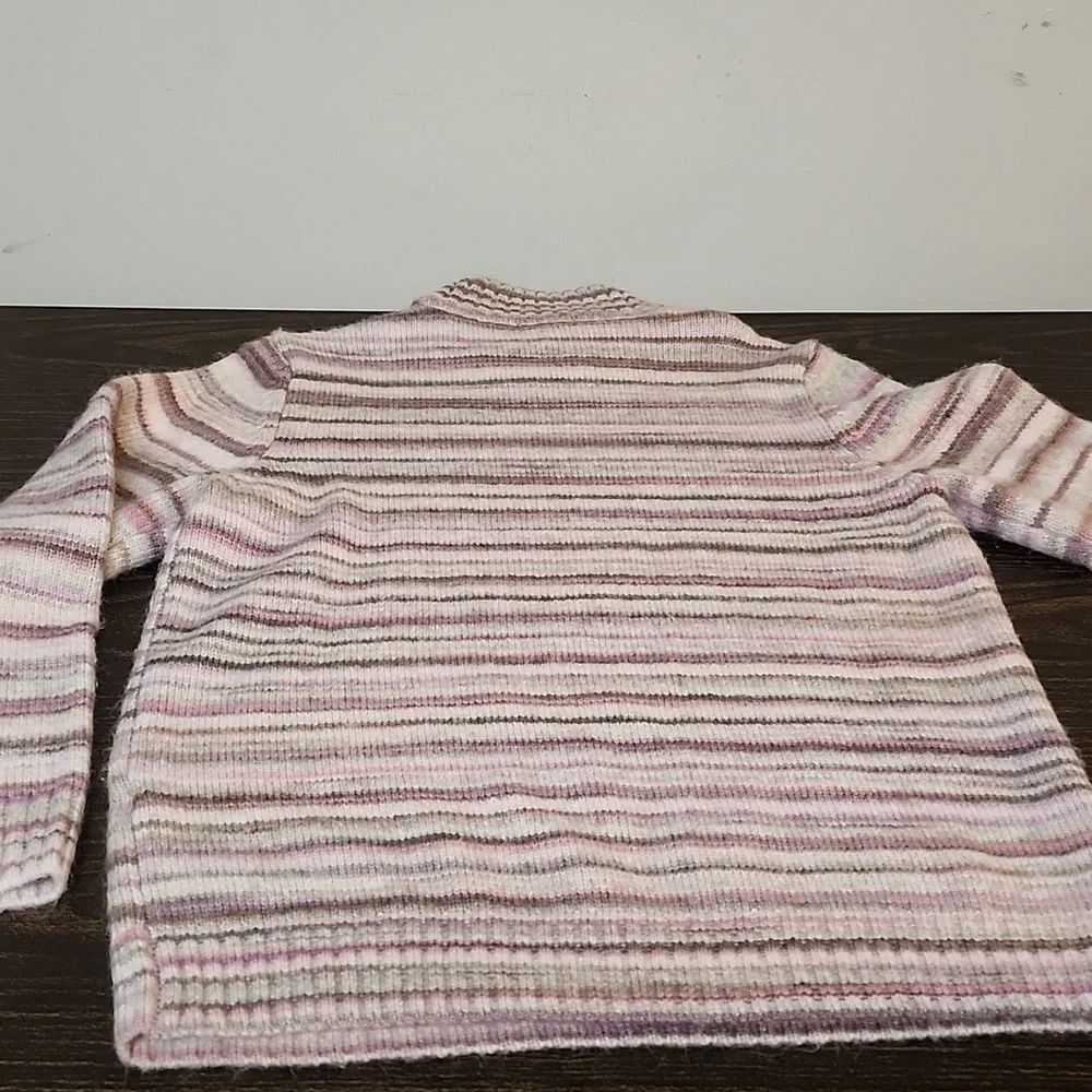 Appleseed’s Wool Blend Pink Knit Sweater Sz Large Mock Neck